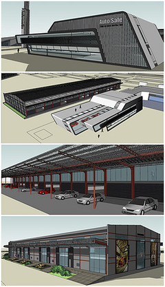 工業建筑SU模型圖片素材與設計模板下載 伍洛伊一站式工業設計服務